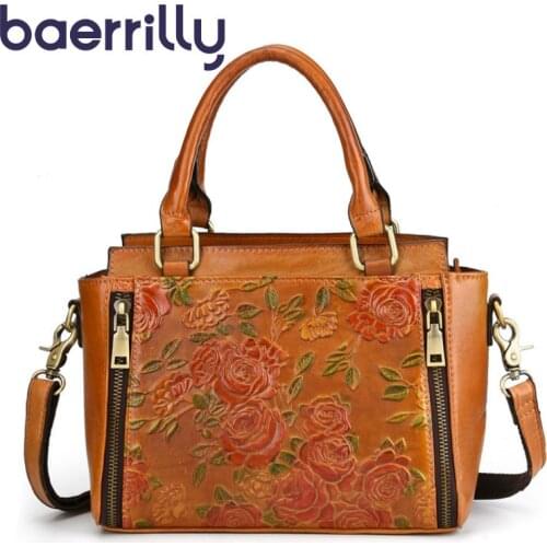 Female Genuine Leather Handbag Women Luxury Shoulder Bags Fashion Crossbody Bag For Women Ladies Messenger Bags Bolsas Feminina