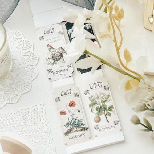 KSCRAFT 44pcs Vintage Paper Tickets for DIY Junk Journal Planner Scrapbooking Card Making Craft