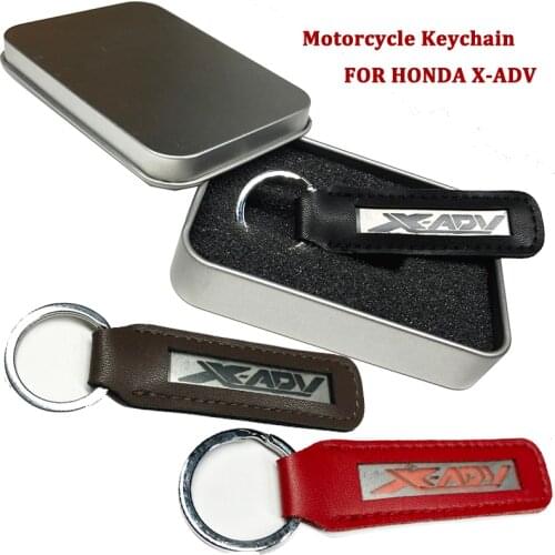 X-ADV Metal Leather Motorcycle Keychain Key Chain fits For Honda X ADV XADV 300 750 1000 Key Holder Motorcycle Accessories