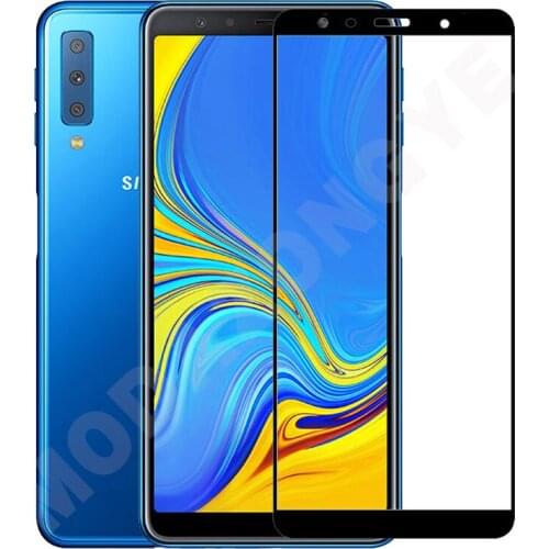 For Samsung Galaxy A7 2018 Tempered Glass For Samsung A7 2018 A 7 A750F A750 SM-A750F Screen Protector Full Cover Glass Film 6.0