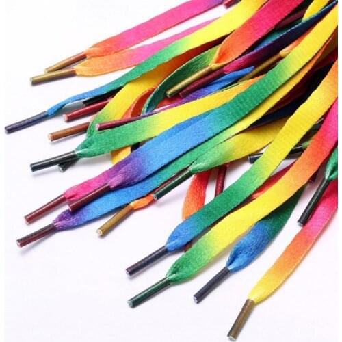1 pair Colored Shoe Laces Sneaker Flat Shoelaces Hiking Boots Shoe Strings Colored Shoe Laces for Sneakers Laces Drop Shipping