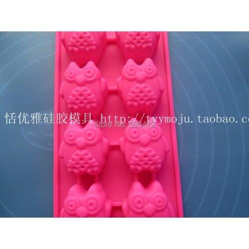 10 hole owl Silicone Cake Mould chocolate mold Baking tool