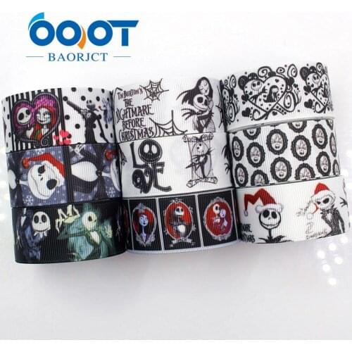 10 yards 1'' 25mm Hallowee Printed grosgrain ribbon DIY Hairbows Accessories DIY Bag Materials Holiday Decorations Materials