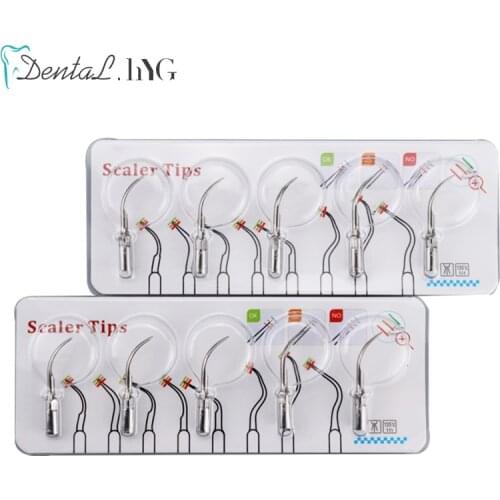 5pcs G1 Dental Scaler Tips Fit EMS Woodpecker Ultrasonic Scaler Handpiece Dental Ultrasonic Scaler Scaling Tip