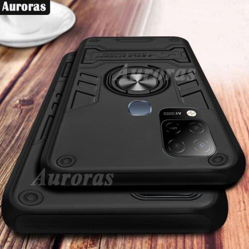 Auroras For Infinix Hot 10 S Cover Shockproof Rhinoceros Armor Case With Ring Magnetism Holder Cover For Infinix Hot 10S Case