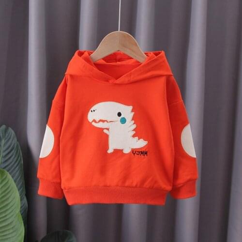 2021 Spring Autumn Fashion Baby Clothes Infant Dinosaur Kids jacket Hoodies Tops Boys Girls Cotton Leisure Sport Hooded outwear