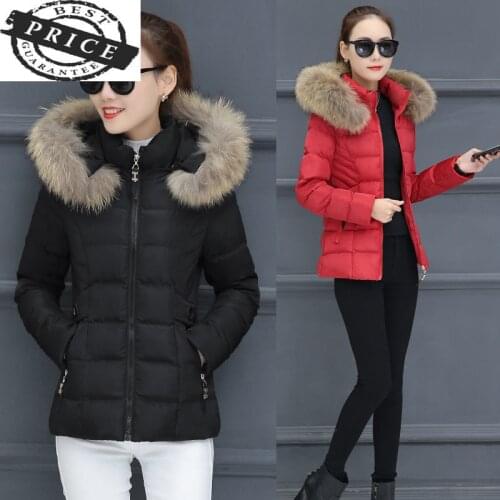 Parka Down Fur Cotton Winter Jacket Women 2021 Ladies Coat Plus Size 5XL Clothes Casual Slim Tops Chaqueta Mujer LWLa16