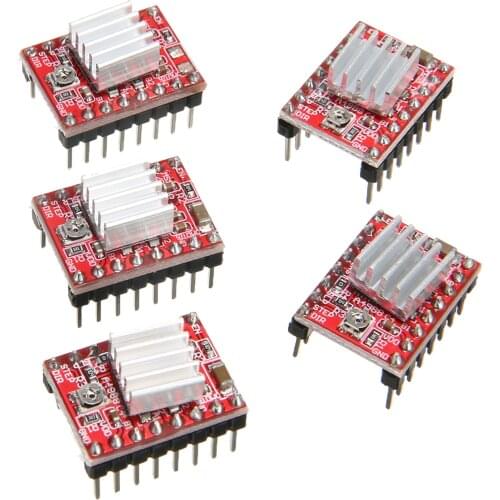 5 Pieces A4988 Stepper Motor Driver Module 1.5x2mm Mini Stepper Motor Driver 3D Printer Polulu StepStick RAMPS RepRap