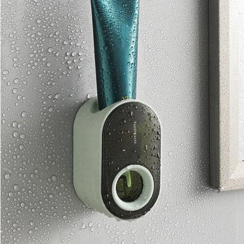 Wall Mount Automatic Toothpaste Dispenser Bathroom Accessories Set Toothpaste Squeezer Dispenser Bathroom Toothbrush Holder