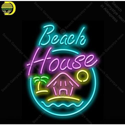 Neon sign Beach House Neon Light Sign Neon Bulb Decor Store Display Neon lamp great gift luminoso Atarii Dropshipping for sale
