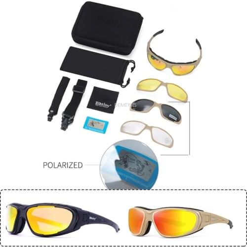 Polarized Sport Running Riding Fishing Eyewear Tactical Hunting Cycling Glasses Bicycle Training Airsoft Cs Combat Army Goggles