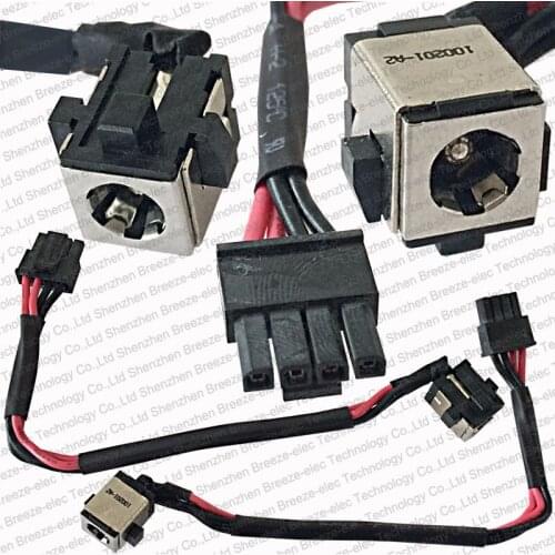 Tested Genuine new original Laptop AC DC Power Plug-in Jack Socket and Cable Wire connector for Alienware M15X Area-51 series