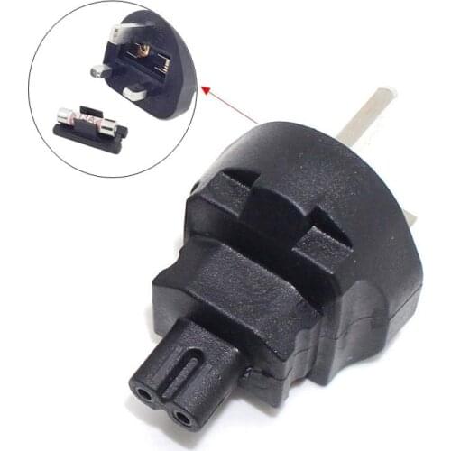 Singapore Malaysia Receptacle Power Converter With Fuse UK BS1363 3 Prong Male Plug To IEC320 C7 2 Prong Sokcet For PC Laptop 13