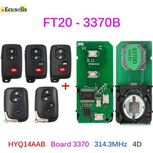 Lonsdor FT20-3370B 314.35 MHz Keyless Go Smart Key Board 3370 PCB 4D Chip for Toyota Crown Prado Avalon Camry Lexus GT GS ES LS