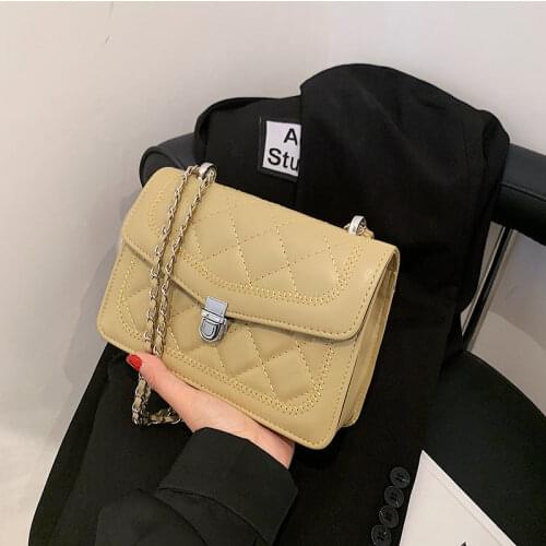 Shoulder Bag Female Designer Handbag Purse Crossbody Bag Backpack Women Chain Diamond Lattice Fashion 2021 PU Leather All-match