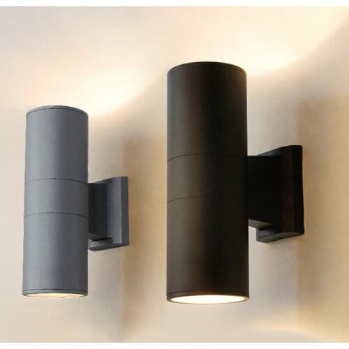 Thrisdar 18W Outdoor Waterproof LED Wall Light Cylinder Garden Aisle Porch Light Up Down Hotel Balcony Villa Exterior Wall Light