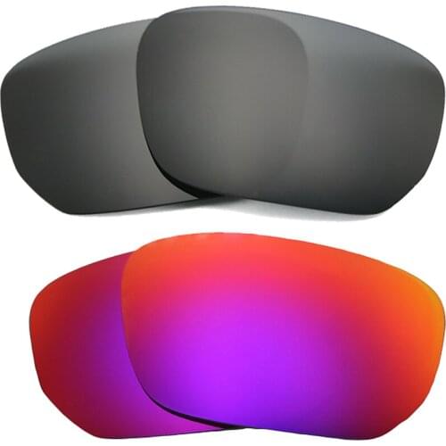 Black & Midnight Sun Mirrored Polarized Replacement Lenses for Style Switch Frame 100% UVA & UVB