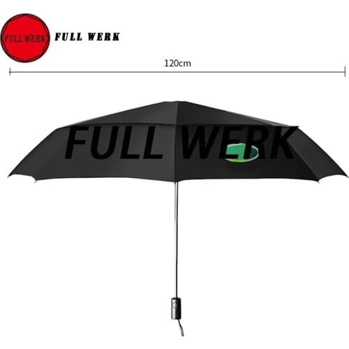 1pc Black Waterproof Cloth Automatic Folding Umbrella Customized for Land Rover Defender Car Interior Accessories