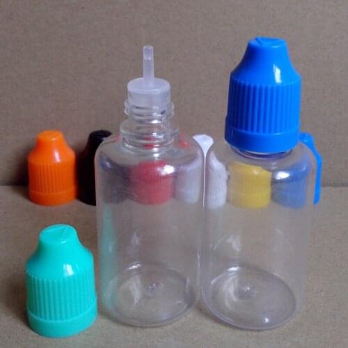 2500pcs Empty 30ml Plastic Dropper Bottle Hard E Liquid Needle Bottles With Child Proof Cap Clear PET Vial