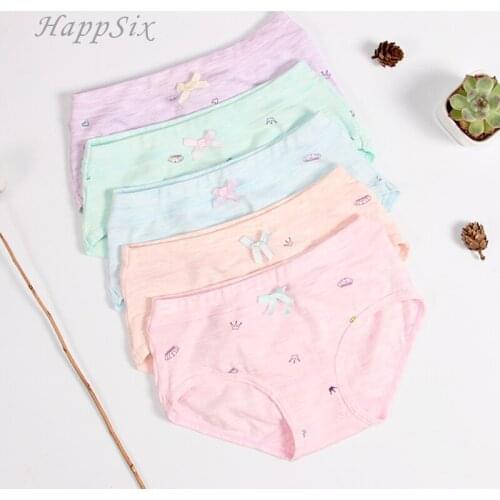 5Pieces/lot Childrens Panties 100%Cotton Kids Briefs Summer Girl Underwear Kids panties Baby Girl Clothes soft 2018New Style