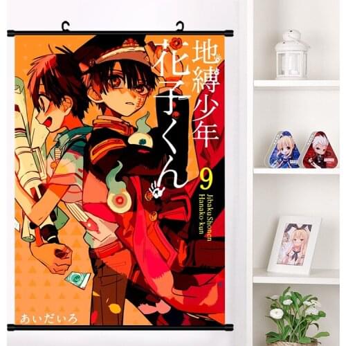 Anime Jibaku Shounen Minamoto Kou Yugi Tsukasa Hanako-kun Wall Scroll Mural Poster Wall Hanging Poster Otaku Home Decor Art
