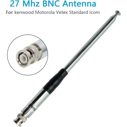 ABBREE 27Mhz BNC Telescopic 23/130cm Antenna for Cobra Midland Uniden Maxon President Anytone Handheld/Portable CB Radio Walki