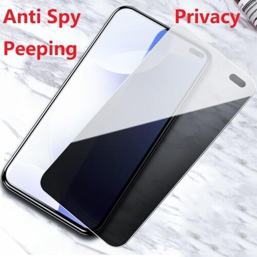 Anti Spy For Xiaomi 11 Lite Redmi Note 10 Pro 10S 9T K40 Gaming Tempered Glass Privacy Poco M3 X3 F2 F3 GT Film Screen Protector