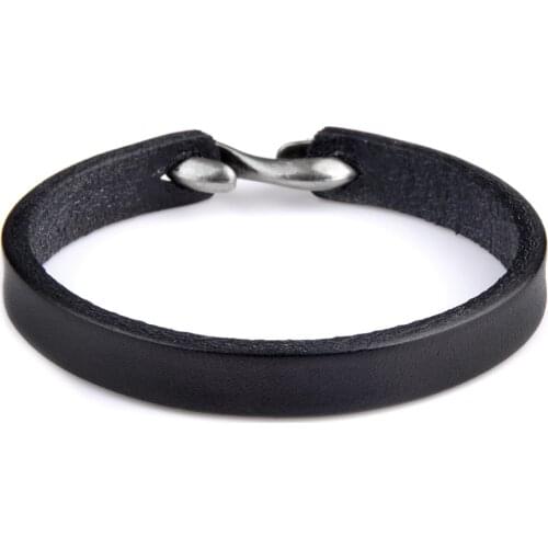 Chanfar Genuine leather buckle Circular buckle bracelet men and women bracelet