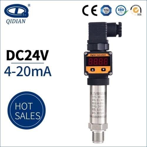 QDW90A LED digital pressure transmitter 4-20ma optional stainless steel water oil fuel gas air pressure transducer sensor