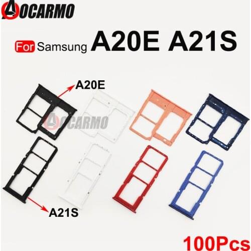 100Pcs/Lot Dual Sim Card Tray Holder For Samsung Galaxy A21S A217F A20E A202 A202F A202DS SIM Card