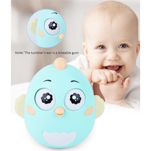 Baby Rattles Tumbler Doll Roly-Poly Tumbler Toys Rattle Sound Toys with Rolling Eyes Baby Early Development Toys for baby play
