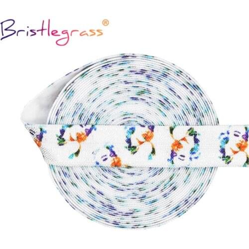 BRISTLEGRASS 2 5 10 Yard 5/8" 15mm Marilyn Monroe Print Fold Over Elastic FOE Spandex Satin Band Tape Hair Tie Dress Sewing Trim