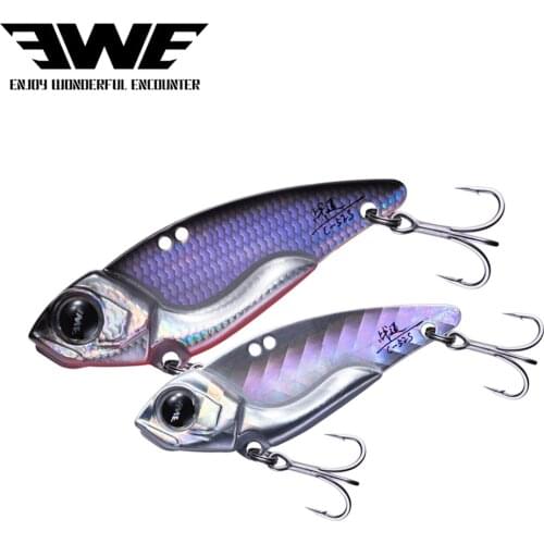 EWE Brand FIGHT Metal Crankbait Vib Blade Jig Fishing Lure Sinking Vibration Cicada Jigging Baits Vibe For Bass Pike Perch Fish