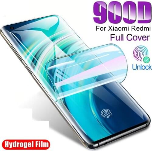 99D Full Cover Screen Protector For Xiaomi Mi 10 10T 9 se 8 Lite Hydrogel Film Mi 9T A1 A3 Redmi 7A Note 9S K30 K20 poco f2 Pro