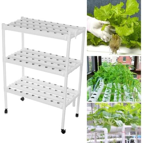 108 Holes Hydroponic Piping Site Grow Kit Deep Water Culture Planting Box Gardening System Nursery Pot Hydroponic Rack 220V
