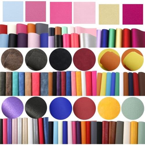 New 10Pieces/set 20*33cm Plain Lychee Synthetic Leather Patchwork Hair Bow Handbag Phone Case Wallet DIY,1Yc6730