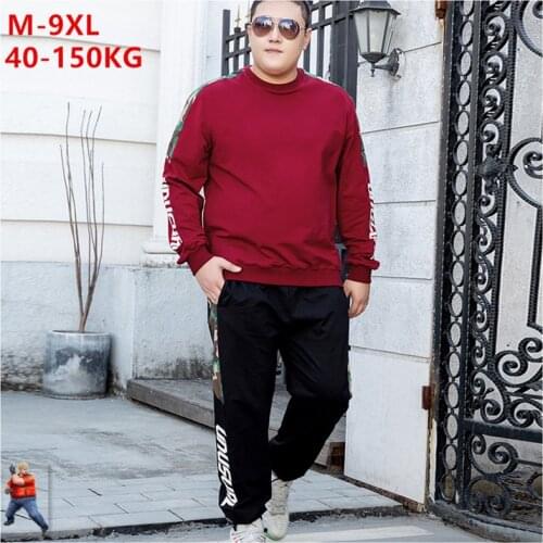 Men Track Suit Big Size 6XL Tracksuit Trainingspak Mannen Chandal Roupas 7XL 8XL Mens Clothing Streetwear Sweat Suits Tuta Uomo
