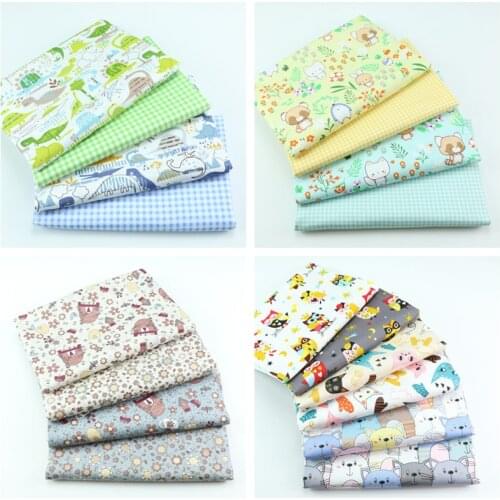 New 100% Cotton Fabric Cartoon Clothes DIY Handmade Tilda Tecido For Baby Dress Sewing Patchwork Quilting Fat Quarters Tissus