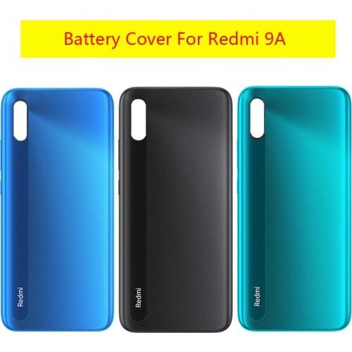 Original Battery Cover For Xiaomi Redmi 9A Back Battery Cover + Rear Housing Door Case For Redmi 9A Battery Case