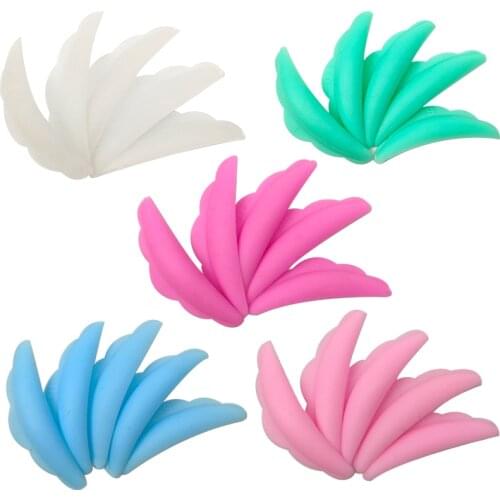 5 Pairs Silicone Eyelash Perm Pad Colorful Reusable Lashes Rods Shield Lifting 3D Eyelash Curler Accessories Applicator Tools