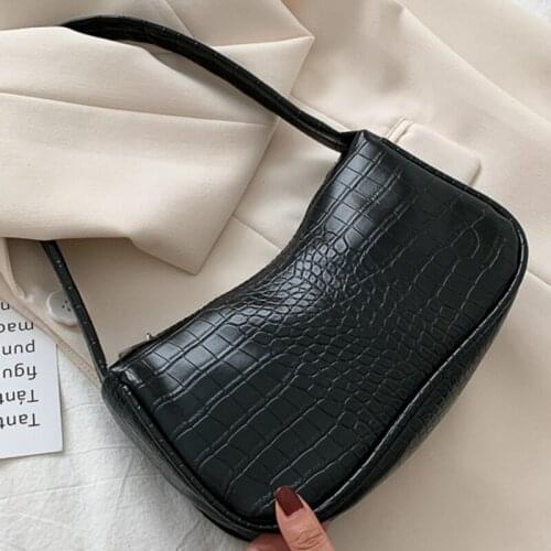 Casual PU Leather Women Handbag Shoulder Bags Elegant Ladies Shoulder Chain Crossbody Bag Popular Simple Female Daily Bags