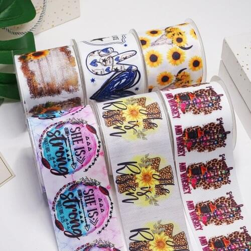 DIY Handmade Materials Printed Halloween Grosgrain Ribbon 50 Yard Per Size 54375