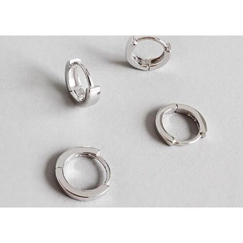 Real 925 sterling silver circle hoop earrings for women fine jewelry, minimalist small earrings hoops woman earing girl gifts