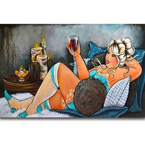 Brand new 5D Diy big woman diamond painting cross stitch diamond embroidery rhinestone embroidery home decoration painting