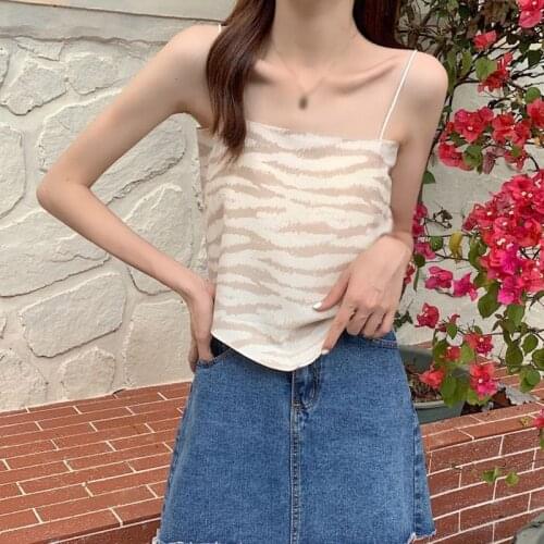 Summer Ladies Sleeveless Irregular Top Triangle Style Strappy Tank Tops Sexy Slimming Bottoming Camisole