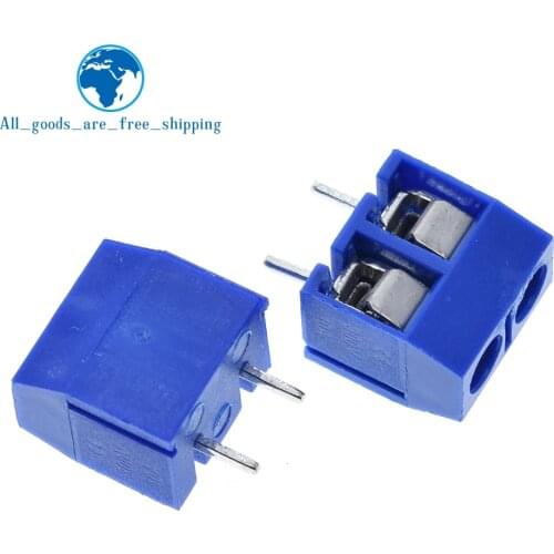 TZT 100pcs 5.08-301-2P 301-2P 2 Pin Screw Terminal Block Connector 5mm Pitch