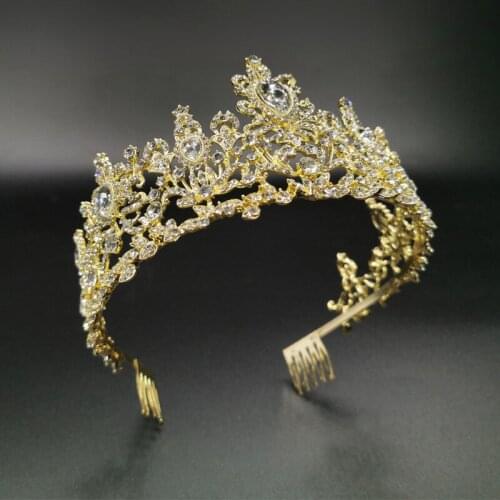 Baroque Crown Ornament Bride Wedding Hair Jewelry Accessories Simple Bridal Dress Jewelry Headbands Headpieces for Women Girls