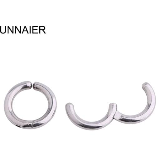 UNNAIER titanium steel ear ring ear clip ring without pierced female high-end European and American ear bone clip 2021 new trend