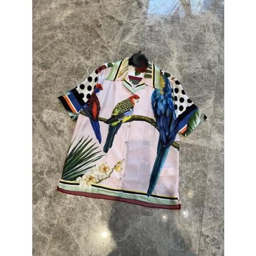 Spring new niche 2021 womens silk production multicolor frontier exquisite shirt