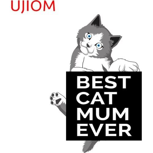 UJIOM Best Cat Mom Gift Idea Sticker Wallsticker Kids Room Vinyl Wallpaper Wall Decor Home Creative Decoration Art PVC Decal